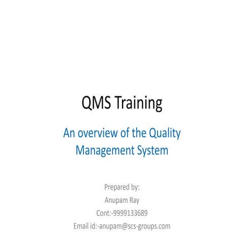 Quality Management System awareness for all 
