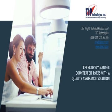 Effectively Manage Counterfeit Parts with a Quality Solution