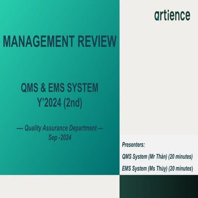 Comprehensive QMS & EMS Management Review for 2024 | PPTX