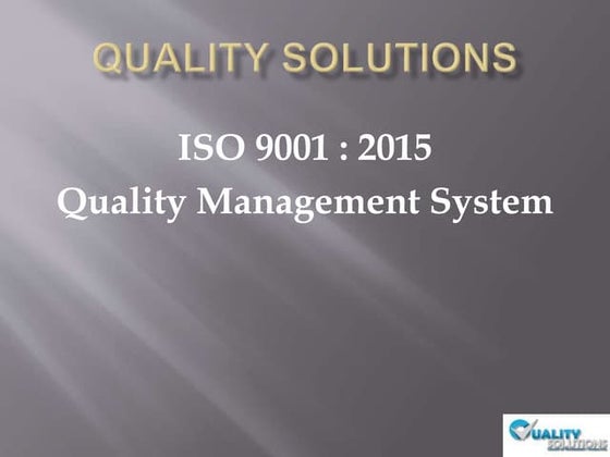 PPT Presentation on ISO 9001 Requirements | PPTX | Business ...