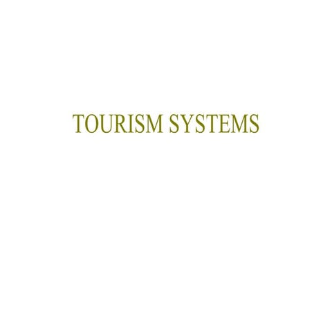 Qmu tourism systems chapter 1