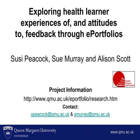 Exploring health learner experiences of, and attitudes to, feedback through e...