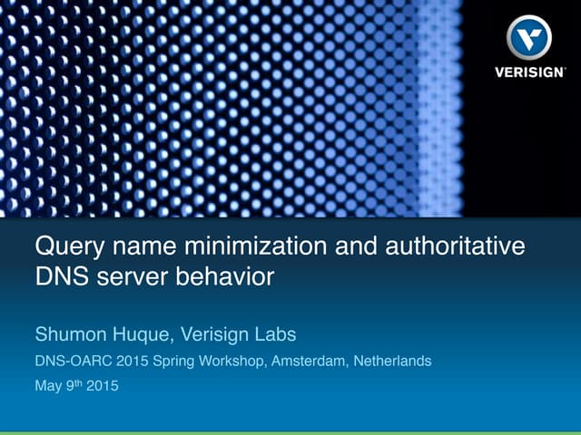 Query-name Minimization and Authori...