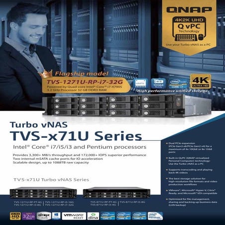 Qnap nas ts serie x71u-catalogo