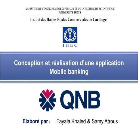 Conception et réalisation d’une application  Mobile banking  