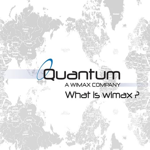 What Is Wimax ? A Tutorial from Quantum Networks, LLC