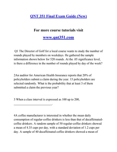 QNT 351 Redefined Education--qnt351.com