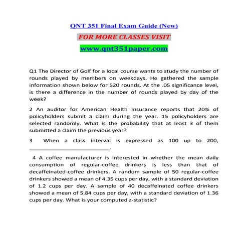 Practice Test Chapter 6 (Normal Probability Distributions) | PDF