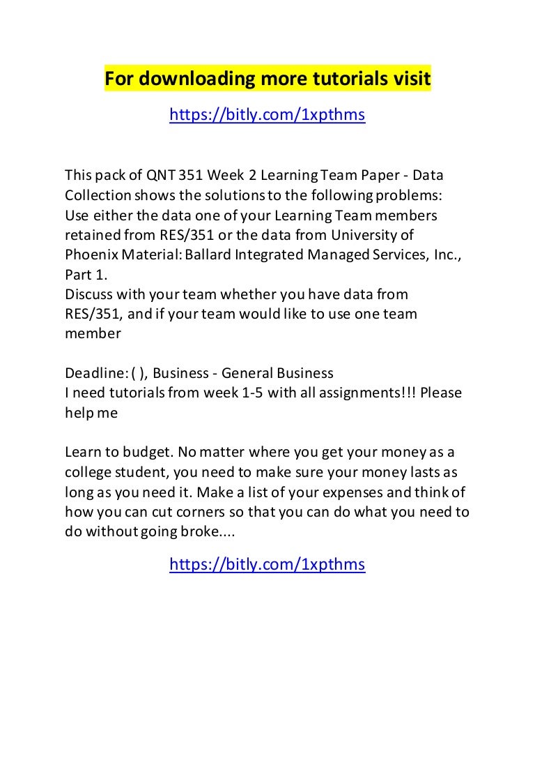 Data collection qnt 351 essay example 06 image