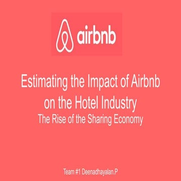 Estimating the impact of airbnb on the hotel deena | PPTX
