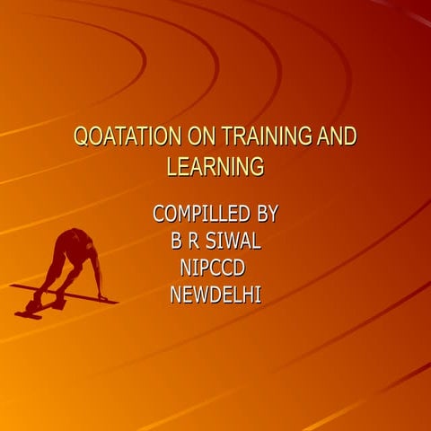 Qoatation on training