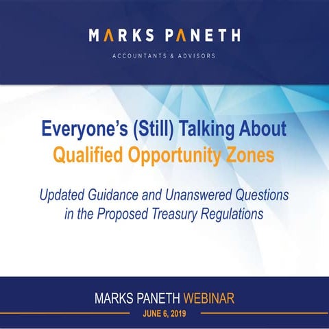 Everyone's Talking about Opportunity Zones