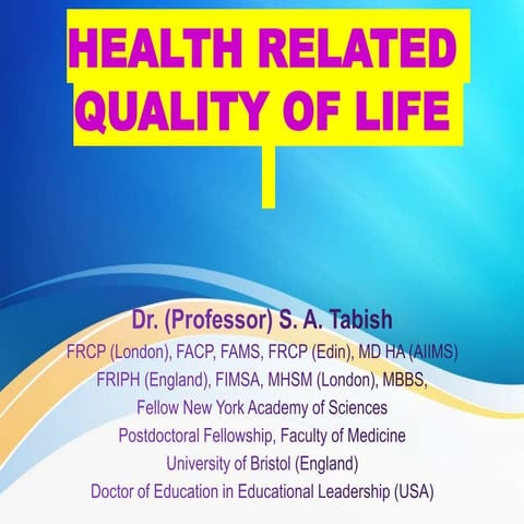 Health-Related Quality of Life