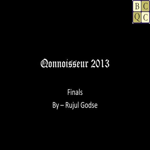 Qonnoisseur 13 finals