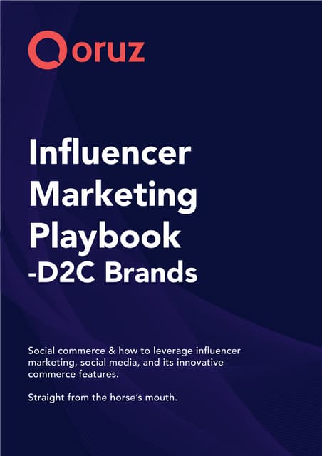 Influencer Marketing Playbook - D2C Brands