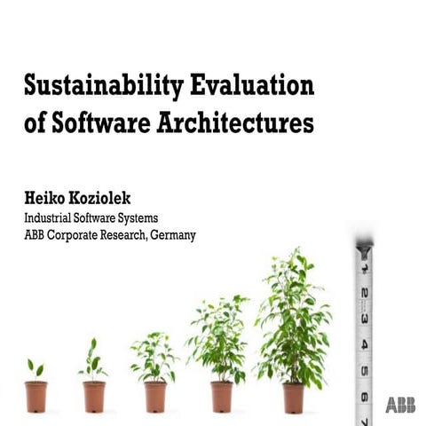 Sustainability Evaluation of Software Architectures: A Systematic Review