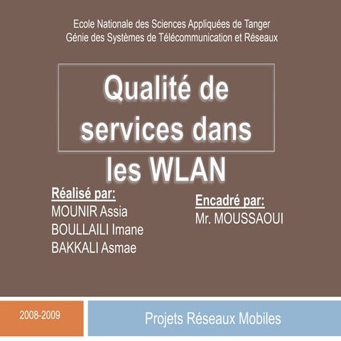 QoS of WLAN (WiFi) - French