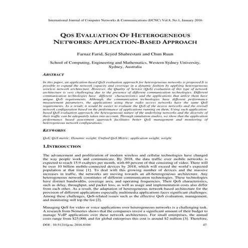 Qos evaluation of heterogeneous