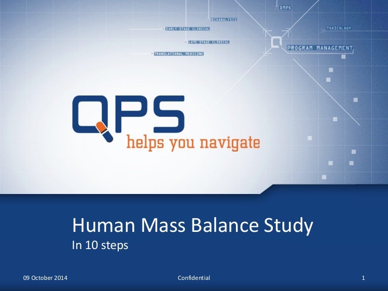 Qps Human Mass Balance Presentation