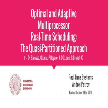 Quasi Partitioned Scheduling