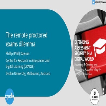 The remote proctored exams dilemma (slightly revised for QQI/NAIN)