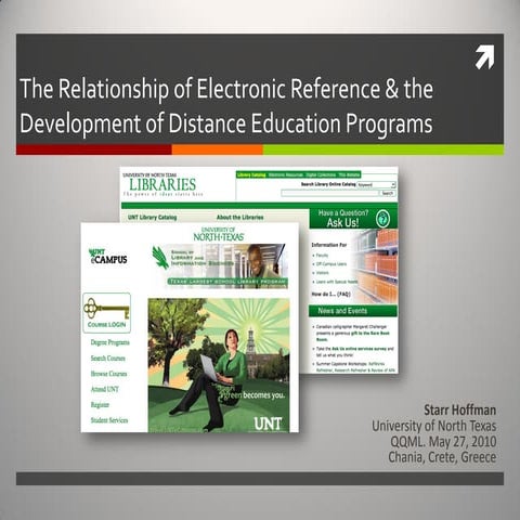 The Relationship of Electronic Reference and the Development of Distance Educ...