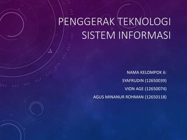 Sistem penggerak teknologi informasi