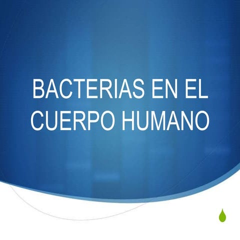 bacterias en el cuerpo humano