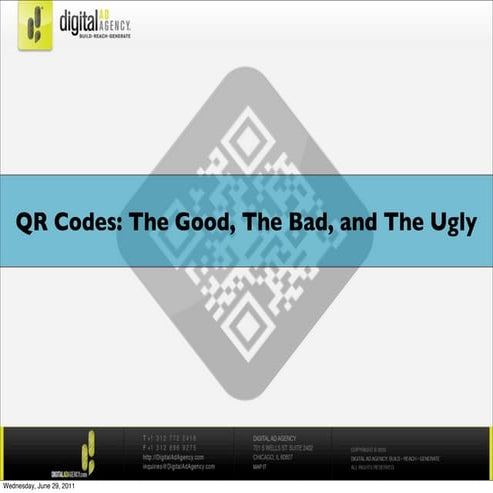 QR  Codes  (Good Bad Ugly)