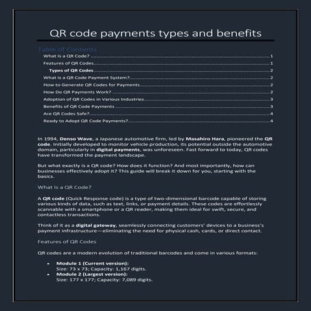 Explore QR code payments types and benefits