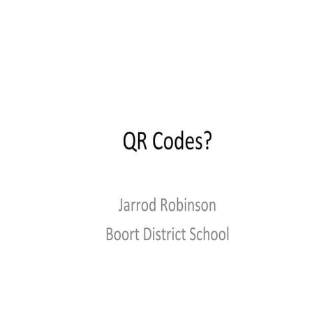 QR Codes in Education
