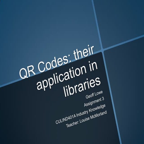 QR codes and their application in libraries