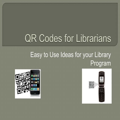 Qr codes for librarians | PPT