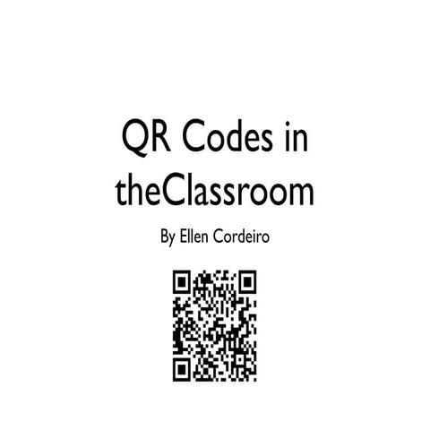 Qr codes intheclassroom_slideshare