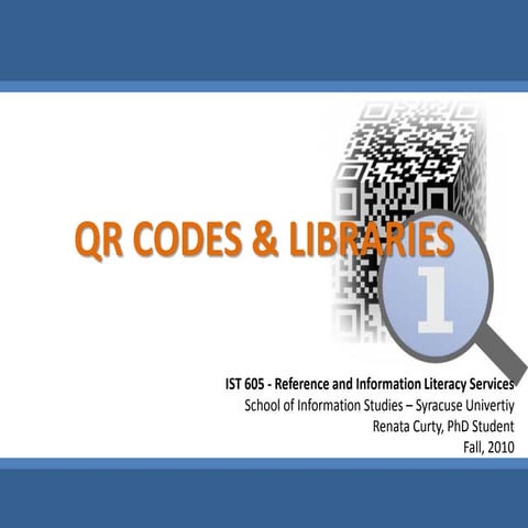 Qr codes & libraries | PPTX