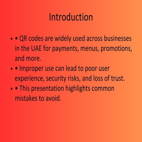 Avoiding QR Code Mistakes: Best Practices for UAE Businesses | PDF