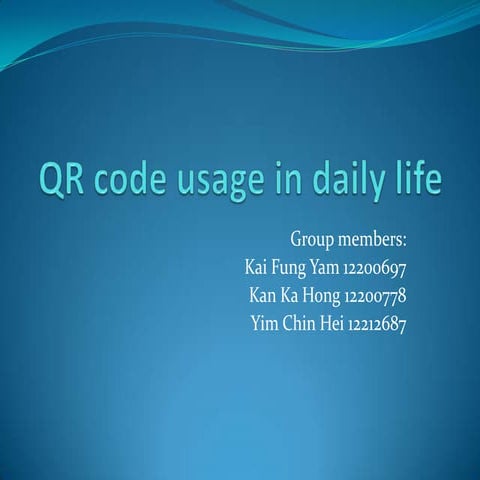 Qr code usage in daily life