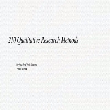 Qualitative Research Methods
