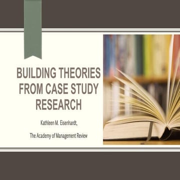 Building theory from case study