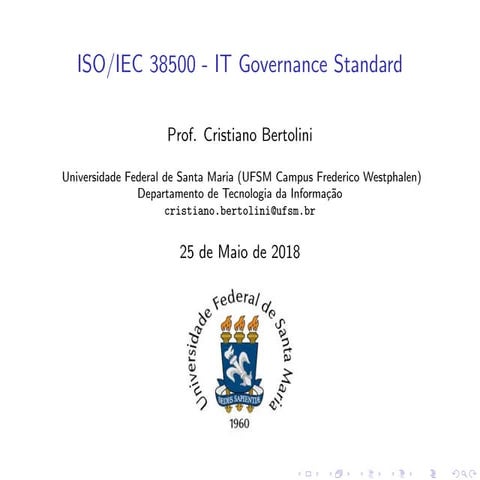 ISO/IEC 38500 - IT Governance Standard | PDF