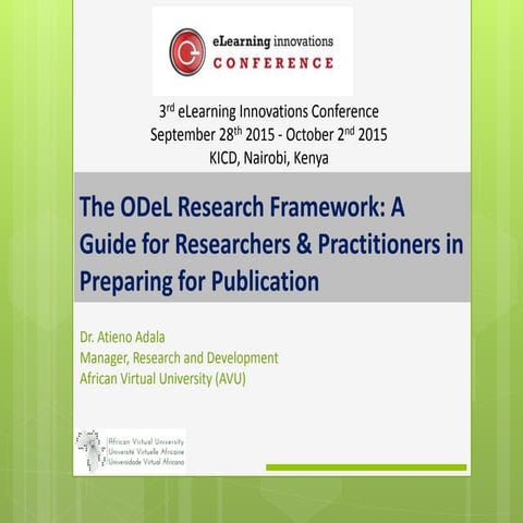 The odel research framework_a guide for researchers &amp; practitioners in pr...