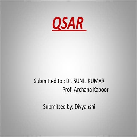 Qsar by hansch analysis