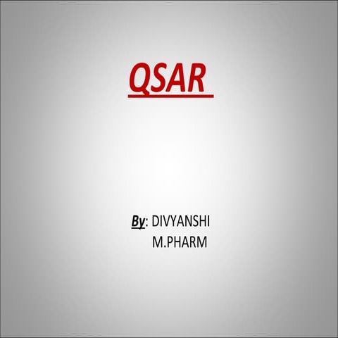 Qsar by hansch analysis