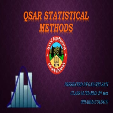 QSAR statistical methods for drug discovery(pharmacology m.pharm2nd sem)