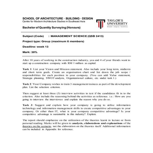 Qsb 2413 group project august 2017 