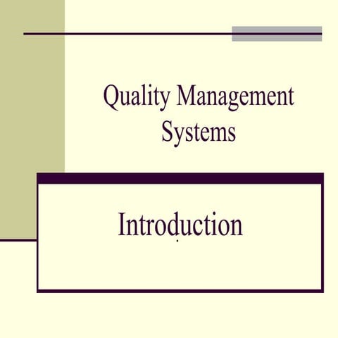 Quality Management Systems