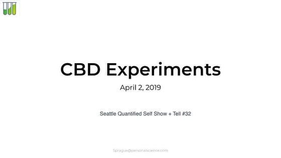 CBD Self-Experiments