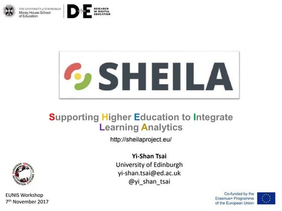 Supporting Higher Education to Integrate Learning Analytics_EUNIS20171107