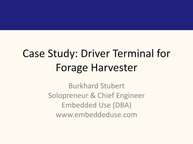 Developing Driver Terminal for Forage Harvester with QML and Qt