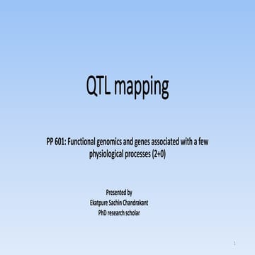 Qtl mapping sachin pbt